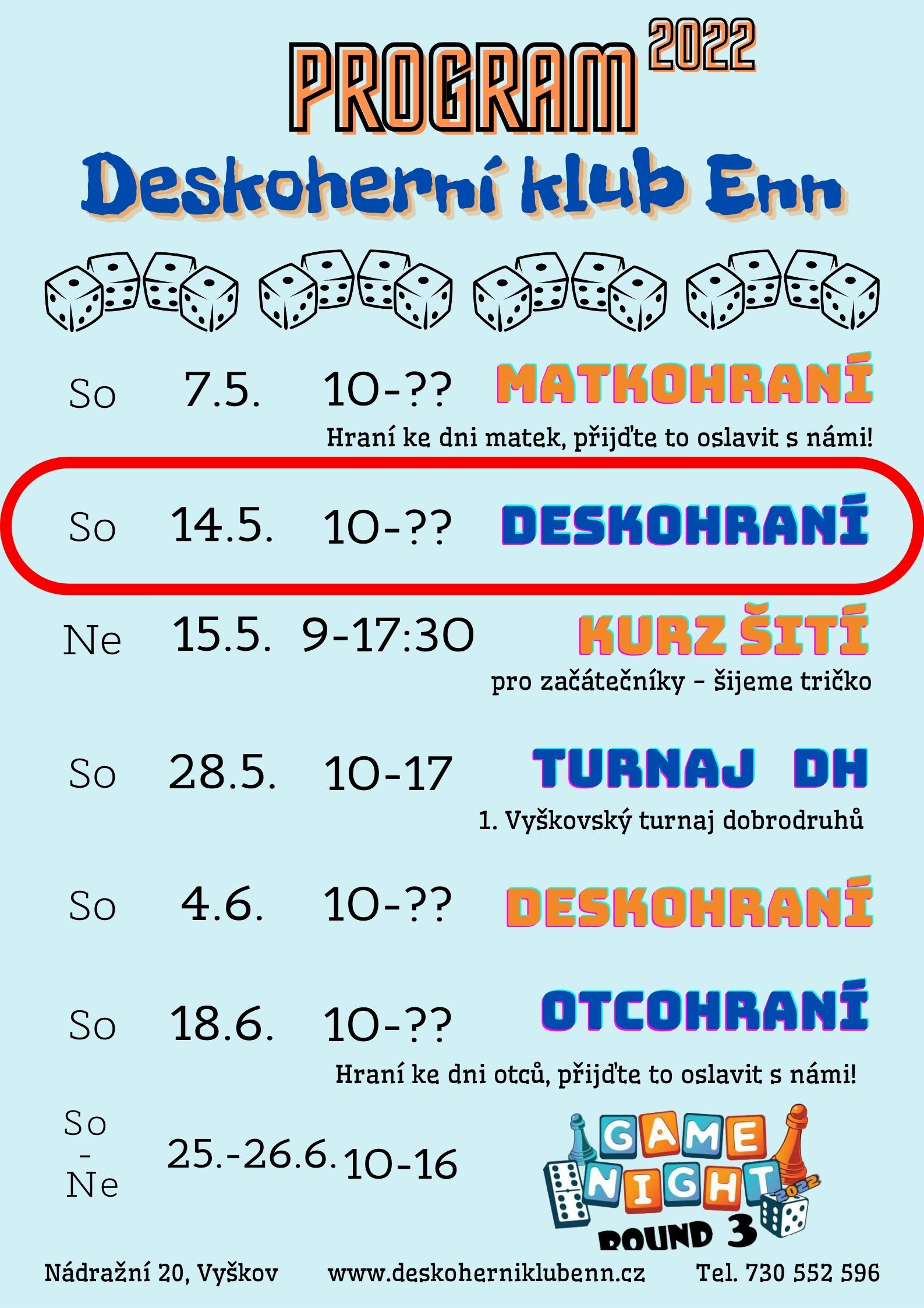 Program Deskoherního klubu Enn (2)